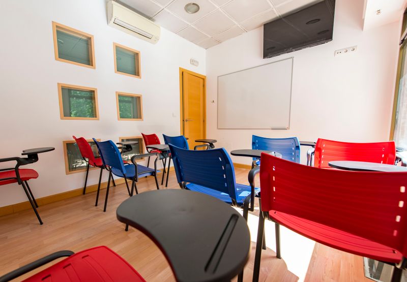 Aula de Impulse English Academy en La Vaguada donde se dan las clases de francés